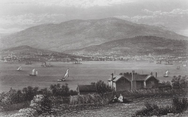 Australie : Hobart Town, Tasmanie (gravure) - J. C. Armytage