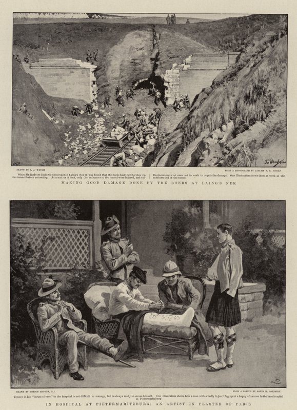Réparation des dommages causés par les Boers à Laing