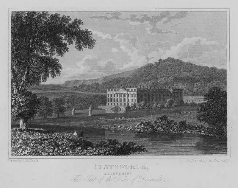 Chatsworth, Derbyshire, résidence du duc de Devonshire - John Preston Neale