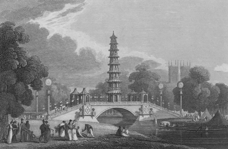 Pagode chinoise et pont, dans St James