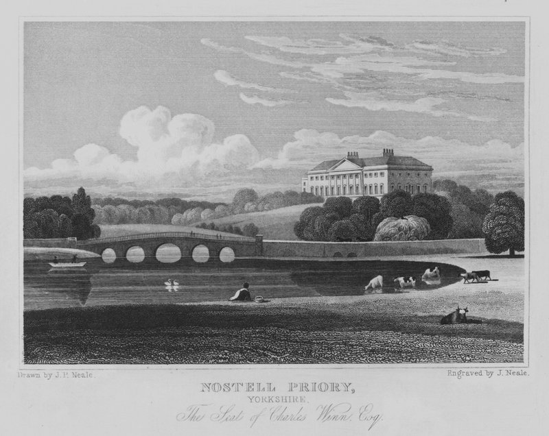 Nostell Priory, Yorkshire, résidence de Charles Winn, Esquire - John Preston Neale