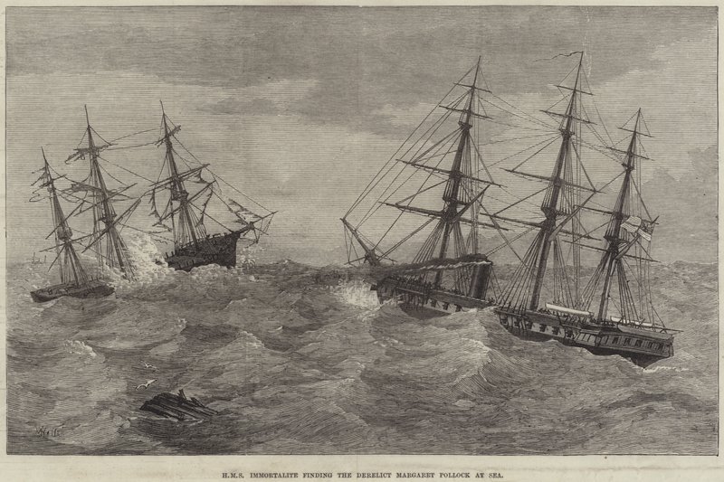 HMS Immortalité trouvant l