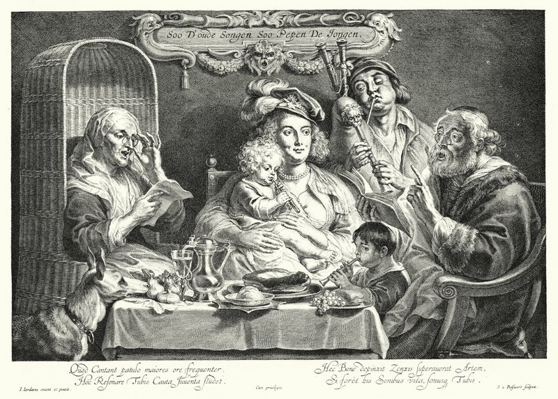 Le concert familial (gravure) - Jacob the Elder (after) Jordaens