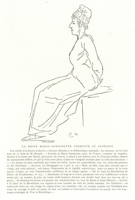 Marie-Antoinette en route vers son exécution, 16 octobre 1793 - Jacques Louis David