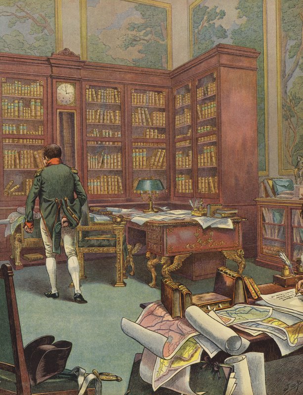 Napoléon Bonaparte consultant des cartes dans son étude - Jacques Marie Gaston Onfray de Breville (Job)