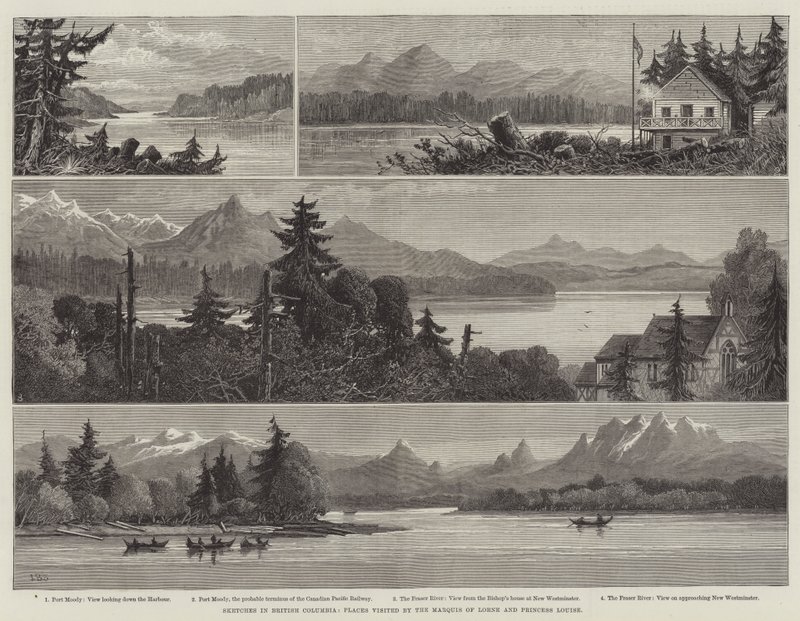 Croquis en Colombie-Britannique, lieux visités par le marquis de Lorne et la princesse Louise - James Burrell Smith