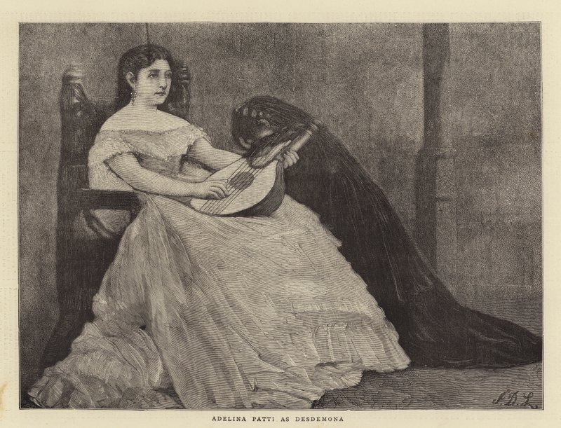 Adelina Patti en Desdémone - James Dromgole Linton