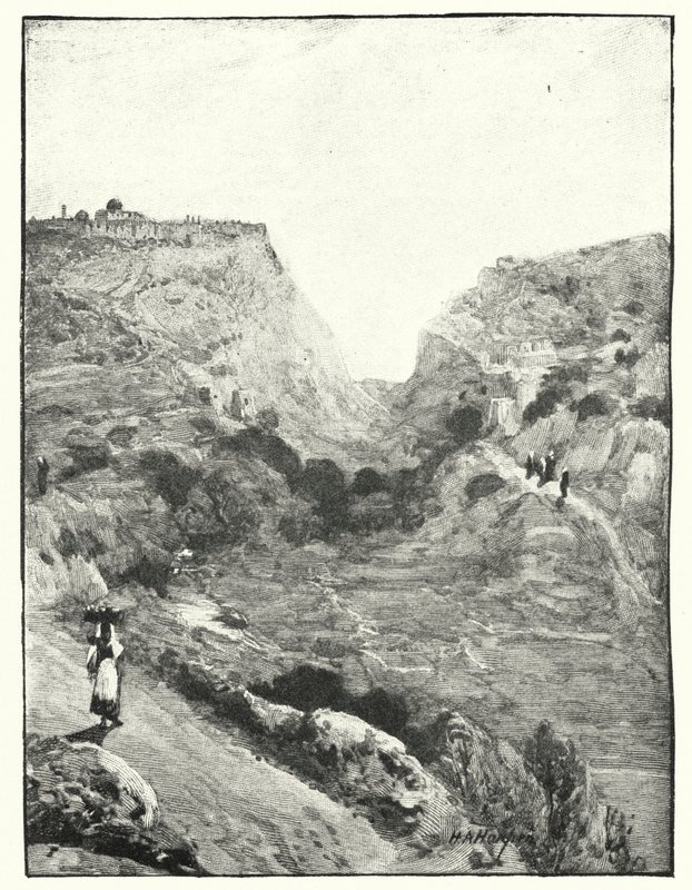 La vallée du Roi, Jérusalem (lithographie) - James (after) Clark
