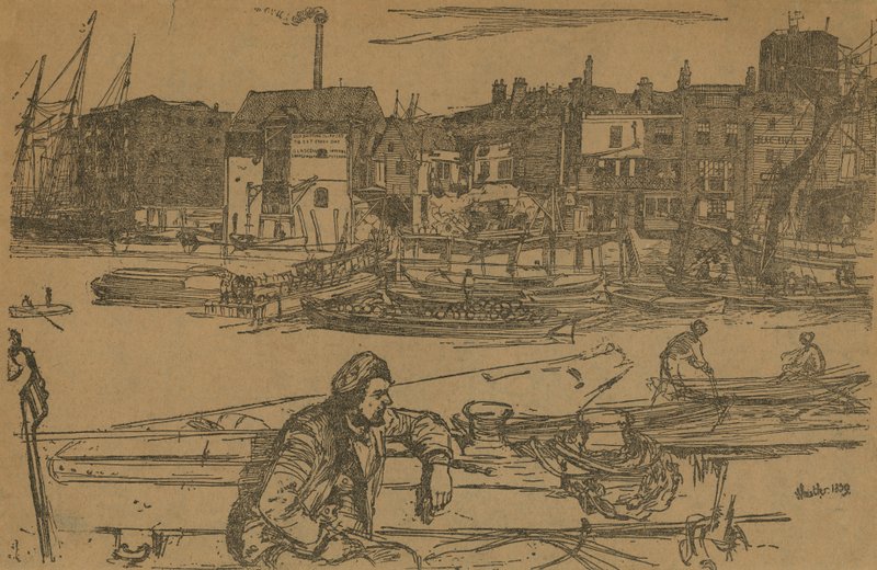 Quai du Lion Noir - James Abbott McNeill Whistler
