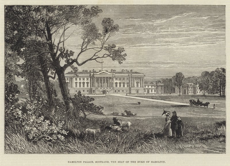 Palais de Hamilton, Écosse, résidence du duc de Hamilton - James Burrell Smith