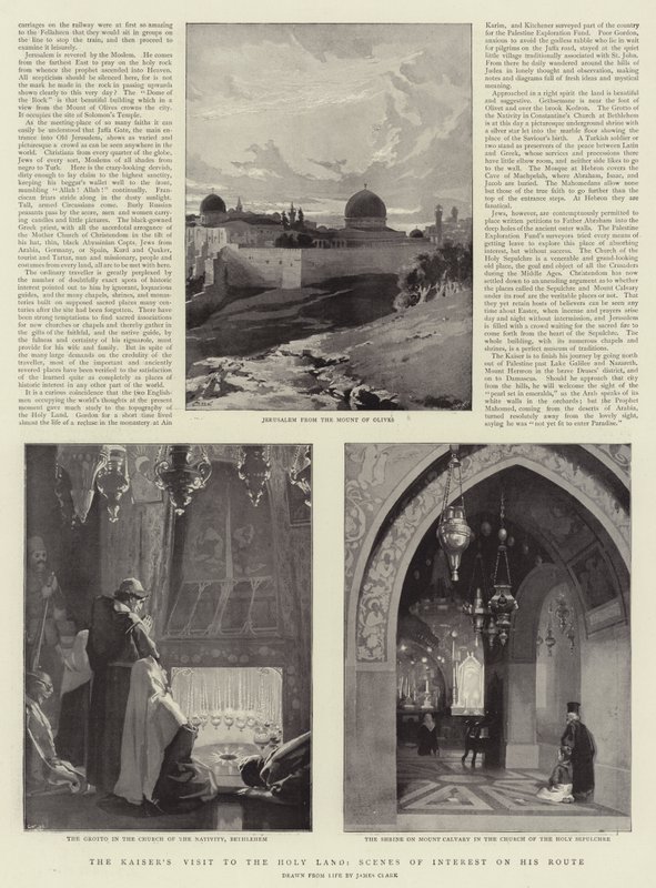 La visite du Kaiser en Terre Sainte, scènes d