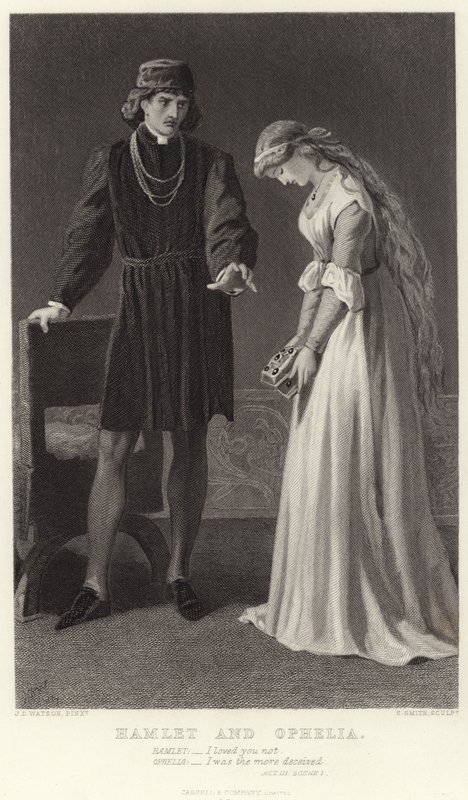Hamlet et Ophélie, Acte III, Scène I - James Dawson Watson