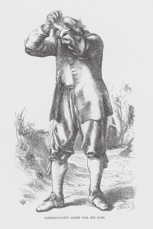 Le chagrin de Little-Faith pour sa perte (gravure) - James Dawson Watson
