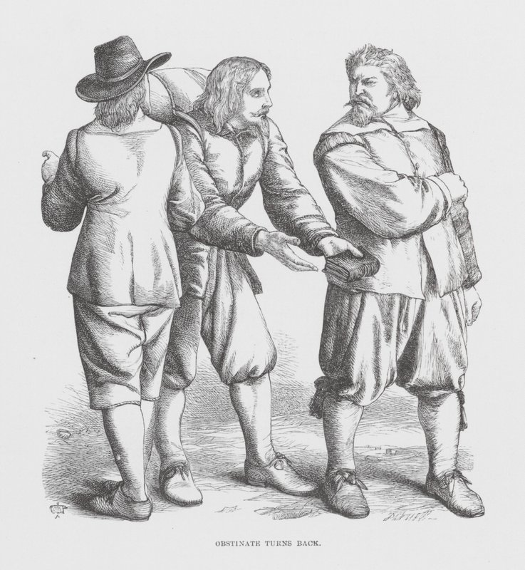 Obstiné fait demi-tour (gravure) - James Dawson Watson