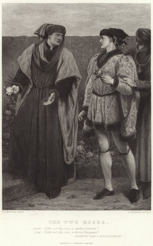 Les Deux Roses, Henry VI, Partie I, Acte II, Scène IV - James Dawson Watson