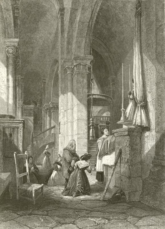 Église de Polignac, Auvergne - James Duffield Harding