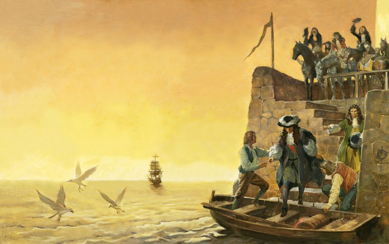 Départ de Jacques II (gouache sur papier) - James Edwin McConnell