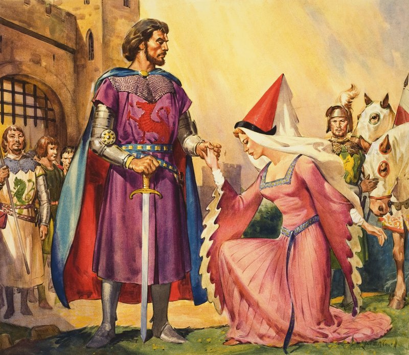 Le roi Arthur et Guenièvre - James Edwin McConnell