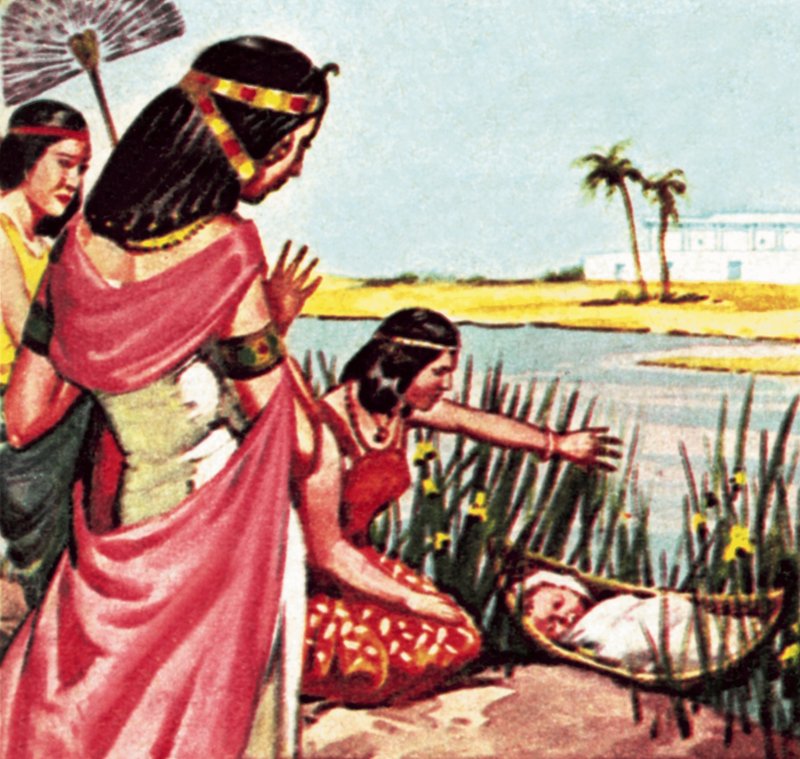 Moïse dans les joncs - James Edwin McConnell