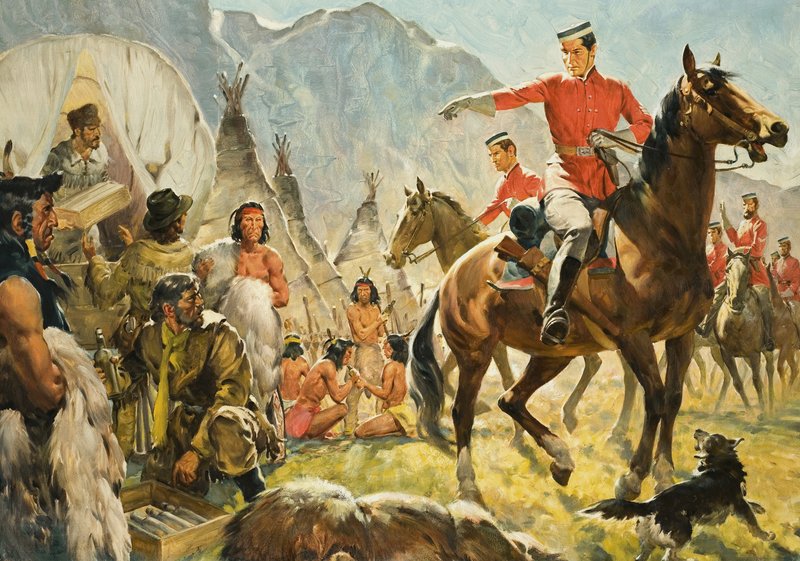 La police montée ( ) et les Indiens - James Edwin McConnell