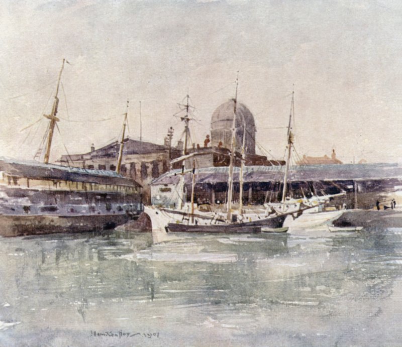 Douane depuis le Salthouse Dock - James Hamilton Hay