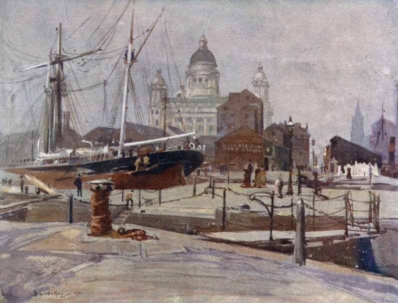 Les bureaux du Dock Board depuis le Canning Graving Dock - James Hamilton Hay