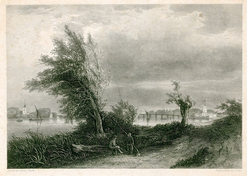 Fulham et Putney depuis la rive du Surrey - James Stark