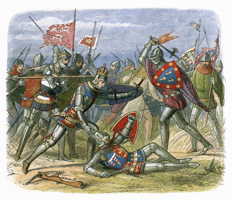 Le roi Henri V attaqué par le duc d