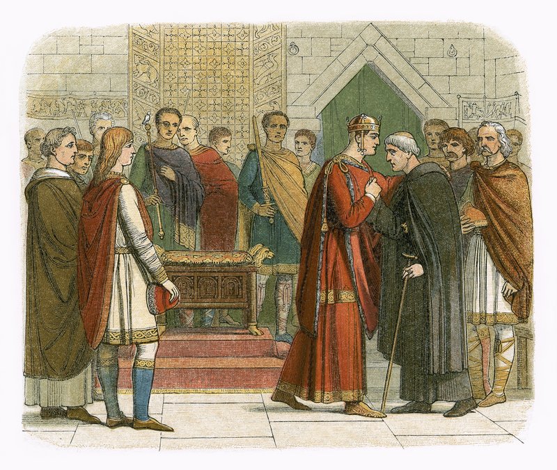 Le roi Guillaume Ier rend hommage aux chefs anglais - James William Edmund Doyle