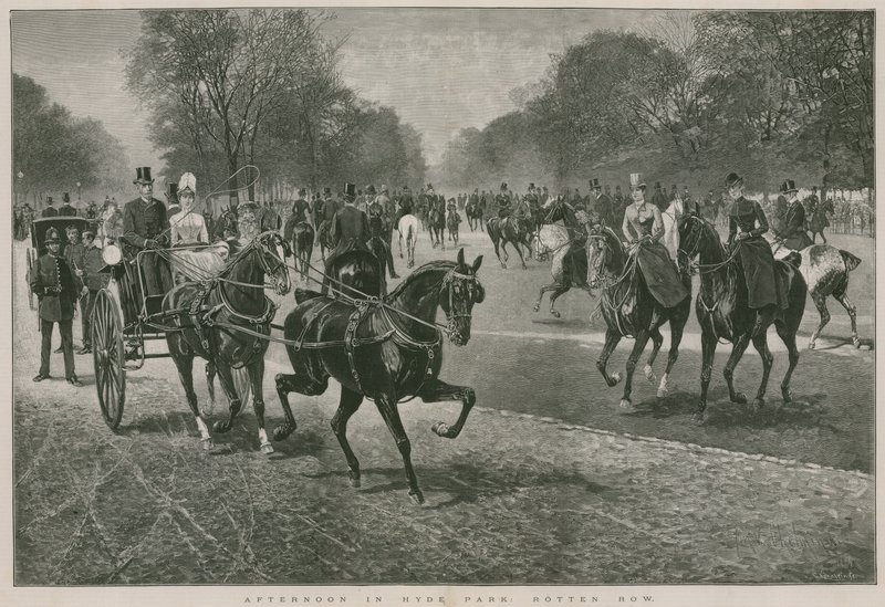 Après-midi à Hyde Park, Londres : Rotten Row - Jan van Chelminski