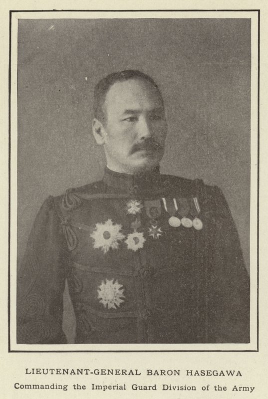 Lieutenant-général Baron Hasegawa, commandant la division de la garde impériale de l