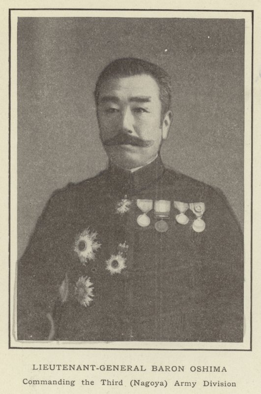 Lieutenant-général Baron Oshima, commandant la troisième division de l