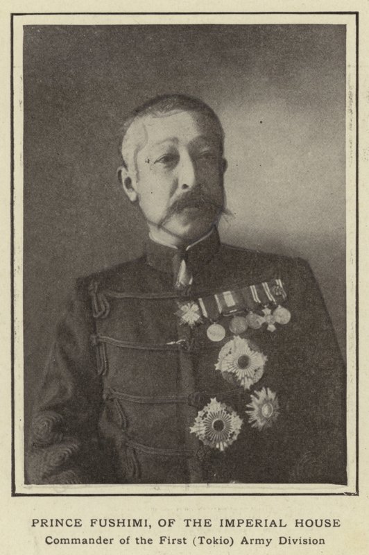 Prince Fushimi, de la maison impériale, commandant de la première division de l
