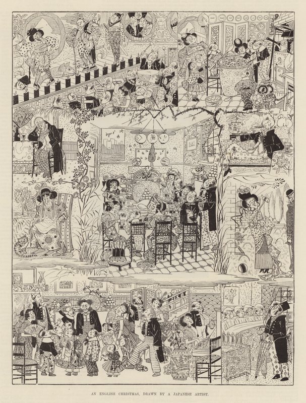 Un Noël anglais dessiné par un artiste japonais - Japanese School