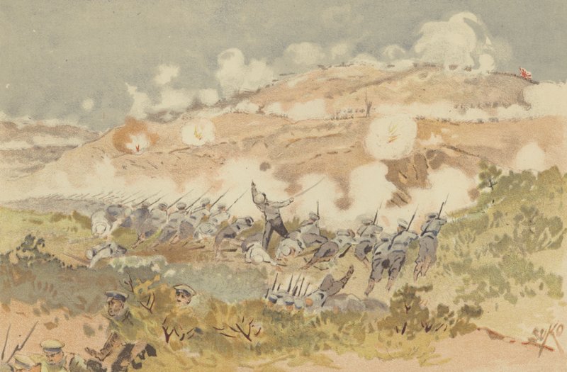 Contre-attaque russe sur notre position à Chien-shan - Japanese School