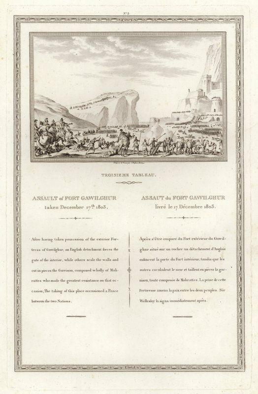 Assaut du fort de Gawilghur, pris le 17 décembre 1803 - Jean Duplessi Bertaux
