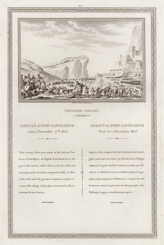 Capture du fort de Gawilghur par les Britanniques sous le commandement d