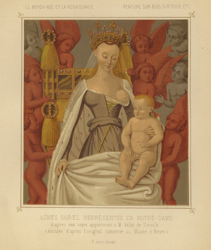 Agnès Sorel en Madonna Lactans - Jean (after) Fouquet