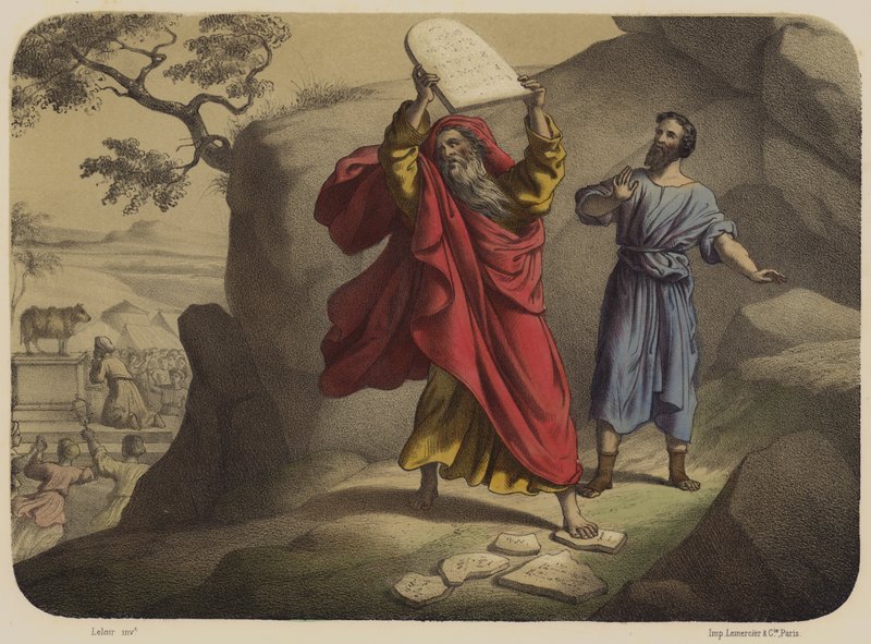 Moïse brise les tables de la loi - Jean Baptiste Auguste Leloir