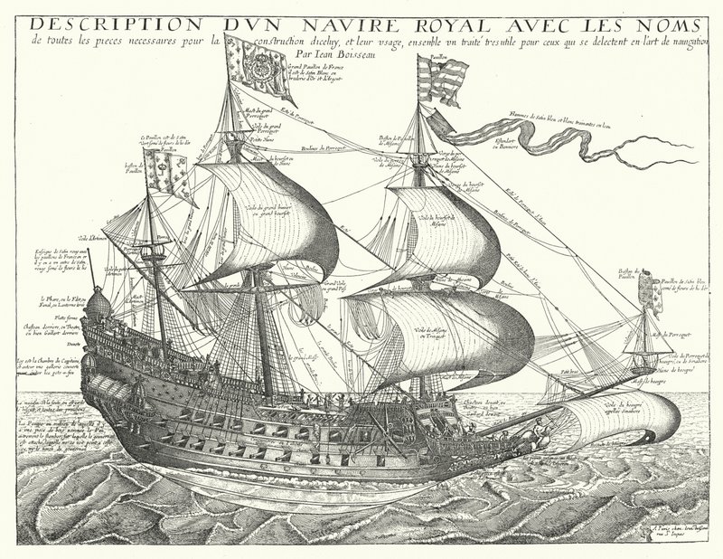 Navire de guerre français, vers 1657 - Jean Boisseau