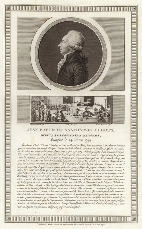 Portrait de Jean-Baptiste du Val-de-Grâce, baron de Cloots - Jean Duplessi Bertaux