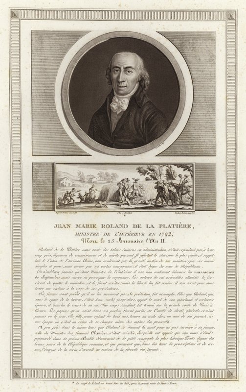 Portrait de Jean-Marie Roland, vicomte de la Platière - Jean Duplessi Bertaux