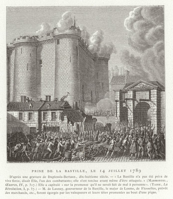 Prise de la Bastille, Paris, Révolution française, 14 juillet 1789 - Jean Duplessis Bertaux