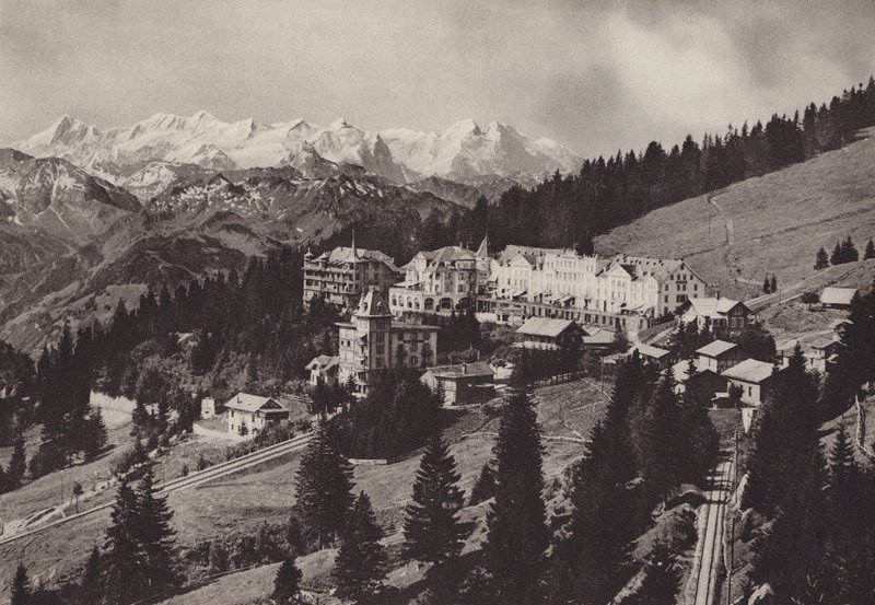 Grand Hôtel, Rigi Kaltbad, An der Zahnradbahn Vitznau Rigi Kulm gelegen - Jean Gaberell