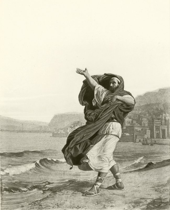 Démosthène pratiquant l