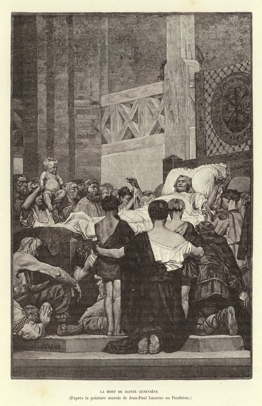 La Mort de Sainte Geneviève, vers 512 - Jean Louis Hamon