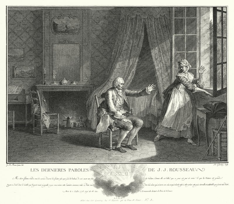 Les Derniers Mots de Jean-Jacques Rousseau - Jean Michel the Younger Moreau