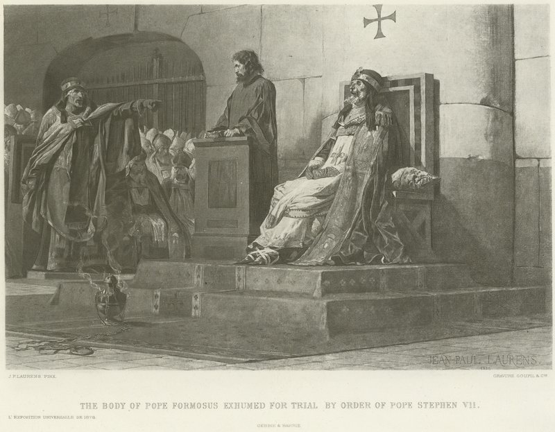 Le corps du pape Formose exhumé pour procès par ordre du pape Étienne VII - Jean Paul Laurens
