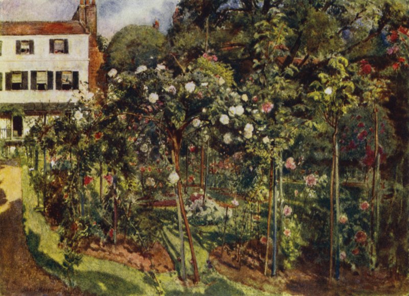 The Grove, Highgate, Vue du jardin et de la maison - Jessie MacGregor