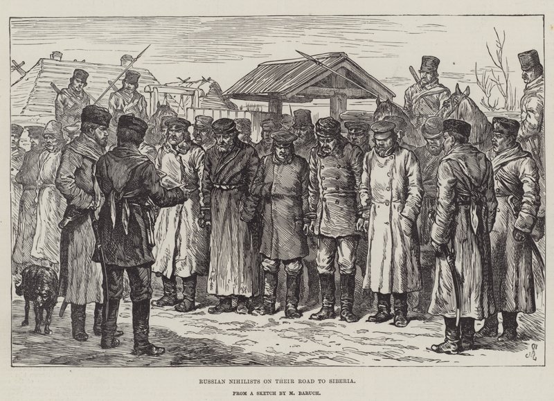 Nihilistes Russes en Route pour la Sibérie - Johann Nepomuk Schonberg